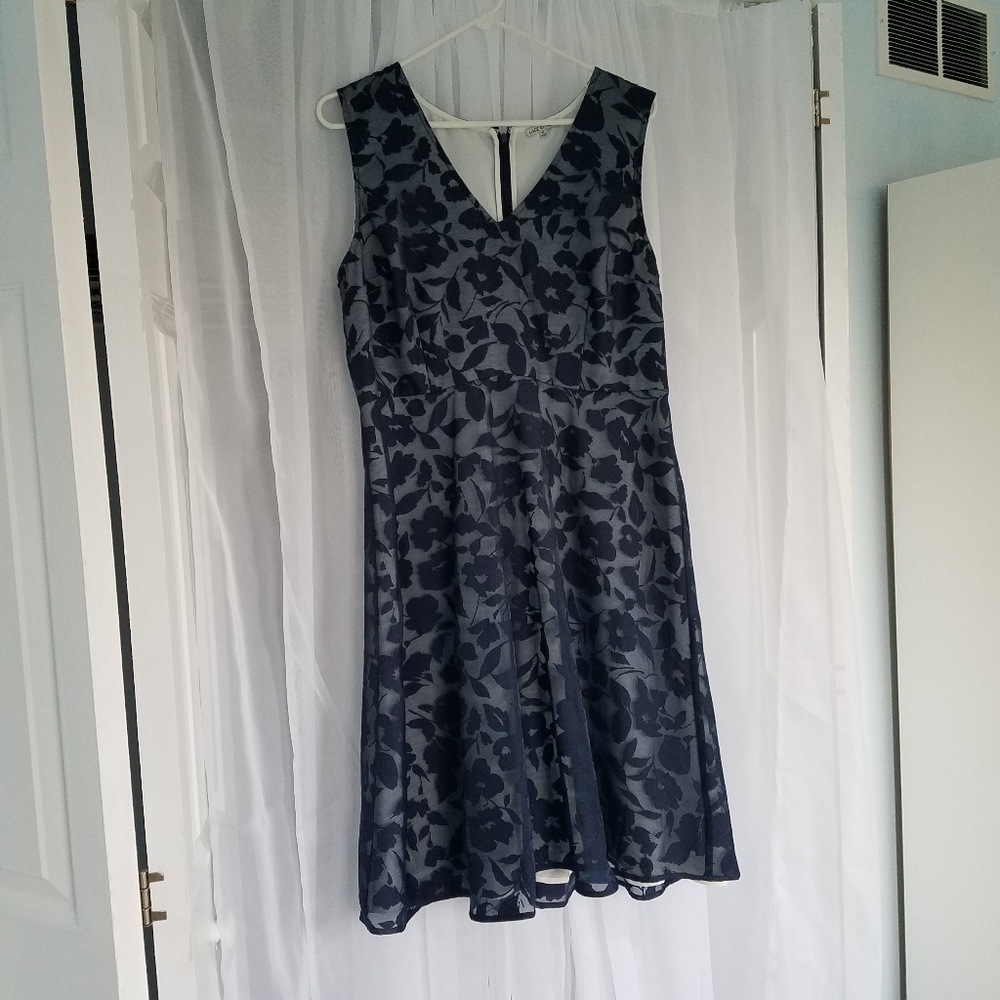 V-Neck Navy Modcloth Midi Dress
